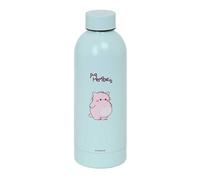 SAFTA | Botella Termo 500 ml Pembe The Pink Cat, Acero Inoxidable, Mantiene 6 h Caliente y 12 h Frío, Tapón de Rosca Antifugas, Reutilizable para Vuelta al Cole, Color Azul Claro, Medidas 7x22,5 cm