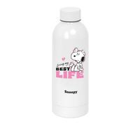 SAFTA | Botella Termo 500 ml Snoopy, Acero Inoxidable, Aislante Térmico para Bebidas Frías 12 h y Calientes 6 h, Botella Reutilizable Escolar Vuelta al Cole, Sin BPA, Medidas 7x22,5 cm