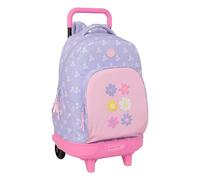 Mochila Escolar SAFTA Bouquet, Grande 45 cm. Con Carro