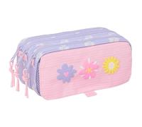 SAFTA BOUQUET - Portatodo Triple Big, Estuche Infantil, Estuche Niño, Ideal para Niños en Edad Escolar, Cómodo y Versátil, Calidad y Resistencia, 21.5x8x10 cm