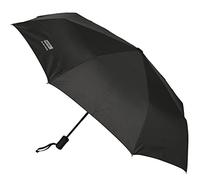 Safta Business Black - Paraguas Plegable Automático, 8 Paneles, Varillas Metálicas, Cómodo y Versátil, Calidad y Resistencia, 33-62 cm, Material Poliéster, Color Negro