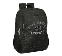 Safta CALIFORNIA - Mochila Escolar Infantil, Ideal para Niños de Diferentes Edades, Cómoda y Versátil, Calidad y Resistencia, 32x16x44 cm, Color Negro