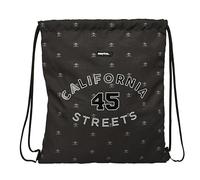 Safta CALIFORNIA - Mochila Saco Plano Grande, Mochila, Ideal para Niños de Diferentes Edades, Cómoda y Versátil, Calidad y Resistencia, 35x40 cm, Color Negro