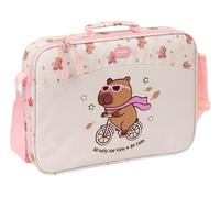 Safta Cartera extraescolar Capibara – cómoda y resistente, 38x6x28 cm