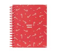 CARAMELOS MERRY XMAS - Cuaderno 120 Hojas A6, Tapas Duras, Ideal para Niños de Diferentes Edades, Cómodo y Versátil, Calidad y Resistencia, 11.8x14.6 cm