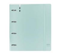 SAFTA Carpeblock 4 anillas 35 mm, recambio, 100 hojas A4, azul claro, 27x4x32 cm