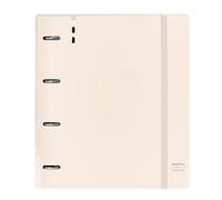 SAFTA - Carpeblock con 4 Anillas de 35 mm, con Recambio, con 100 Hojas A4, Ideal para Niños de Diferentes Edades, Cómoda y Versátil, Calidad y Resistencia, 27x4x32 cmRosa claro