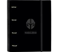 SAFTA CARPETA 4 ANILLAS 35MM CON RECAMBIO THE MANDALORIAN TEEN - Carpeta Anillas Licencia Oficial - Diseño Exclusivo - Ideal para Uso Diario - Material Duradero - Compatible con Hojas A4