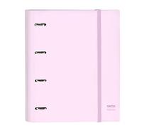 Safta - Carpeta 4 Anillas de 35 cm con 100 Hojas A4, Ideal para Niños de Diferentes Edades, Cómoda y Versátil, Calidad y Resistencia, 27x3.5x32 cm, Color Rosa