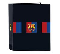 Safta, Carpeta de Folio 4 Anillas de F.C. Barcelona 1ª Equipación 22/23, 270x60x330 mm Unisex niños, Azul marino y granate, Estándar