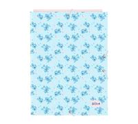 SAFTA | Carpeta Folio 3 Solapas Stitch Ohana, Tapas Duras Forradas, Cierre con Gomas Elásticas, 3 Solapas Interiores, Carpeta Escolar Infantil para Vuelta al Cole, Medidas 26x2,5x33,5 cm