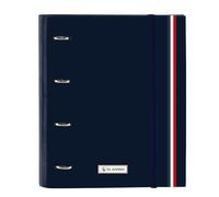 SAFTA | Carpeta Folio A4 4 Anillas Redondas 35 mm El Ganso Eclipse, Tapas Duras Forradas, Con Recambio 100 Hojas Cuadrícula 5x5 mm 80 g/m², Cierre Elástico y Separadores, Medidas 27x3,5x32 cm