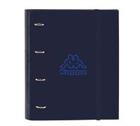 SAFTA | Carpeta Folio A4 Kappa Blue Night 4 Anillas Redondas 35 mm con Recambio 100 Hojas Cuadrícula 5x5, Tapas Duras Forradas, Cierre Elástico, Separadores Interiores, 80 g/m², Medidas 27x3,5x32 cm