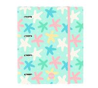 SAFTA | Carpeta Folio A4 SAFTA Estrellas 4 Anillas Redondas 35 mm con Recambio 100 Hojas Cuadrícula 5x5 mm, Tapas Duras Forradas, Cierre Elástico y Separadores Interiores, Medidas 27x3,5x32 cm