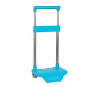 SAFTA | Carro Portamochilas Pequeño Pantone 3125C, Turquesa, 22x17x67,5 cm Abierto (Cerrado 22x17x40 cm), Sujeción Universal hasta 26x10x34 cm, Asa Extraíble, Resistente
