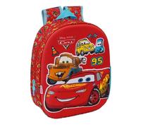 CARS - Mochila Escolar, con Diseño 3D, Ideal para Niños de Diferentes Edades, Cómoda y Versátil, Calidad y Resistencia, 27x10x33 cm