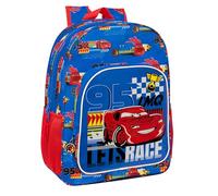 Safta CARS RACE READY - Mochila Escolar Niño, Mochila Niño, Mochila Infantil, Adaptable a Carro, Ideal para Niños en Edad Escolar, Cómoda y Versátil, Resistencia, 33x14x42 cm, Color Azul Eléctrico