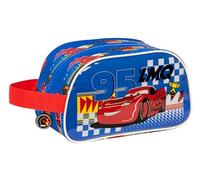 Safta Cars Race Ready - Neceser Escolar Infantil Mediano con Asa, Neceser Infantil, Adaptable a Carro, Fácil Limpieza, Cómodo y Versátil, Calidad y Resistencia, 26x12x15 cm, Color Azul Eléctrico