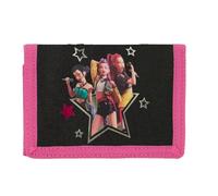 Safta | Cartera Escolar K-Pop Demon Hunters Energy, Billetera Infantil/Juvenil con Solapa y Velcro, Varios Compartimentos Interiores, Monedero con Cremallera, Negro y Fucsia, Medidas 12,5x1x9,5 cm