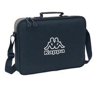 Safta | Cartera Extraescolares Kappa Dark Navy, Bandolera Ajustable y Asa Superior Forrada, Cremallera Principal con Doble Tirador, Fondo Interior Semirrígido Extraíble, Medidas 38x6x28 cm
