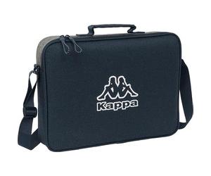 Safta | Cartera Extraescolares Kappa Dark Navy, Bandolera Ajustable y Asa Superior Forrada, Cremallera Principal con Doble Tirador, Fondo Interior Semirrígido Extraíble, Medidas 38x6x28 cm