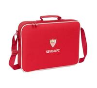 Safta | Cartera Extraescolares Sevilla FC Resistente al Agua, Bandolera Ajustable y Asa de Mano Forrada, Cremallera Principal con Doble Tirador, Medidas 38x6x28 cm