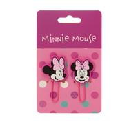 SAFTA | Clips Marcadores Disney Minnie Mouse Minty, Pack 2 Unidades en Blíster, 2 Tamaños Diferentes, Accesorio Escolar para Cuadernos y Carpetas, Vuelta al Cole Infantil, Rosa, Medidas 7,5x12,5 cm