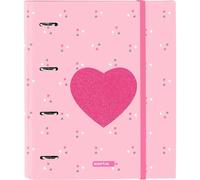SAFTA CORAZÓN CARPEBLOCK CON RECAMBIO 4 ANILLAS 35 MM - Carpeta Anillas Licencia Oficial - Diseño Exclusivo - Ideal para Uso Diario - Material Duradero - Compatible con Hojas A4