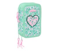 Safta Cuore - Estuche Escolar con 37 Útiles Incluidos, Estuche Infantil, Estuche Niño, Ideal para Niños de 5 a 14 Años, Cómodo y Versátil, Calidad y Resistencia, 12.5x5.5x19.5 cm