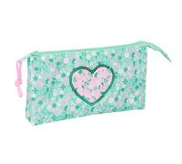 Safta Cuore - Portatodo Triple, Estuche Infantil, Estuche Niño, Ideal para Niños en Edad Escolar, Cómodo y Versátil, Calidad y Resistencia, 22x3x12 cm