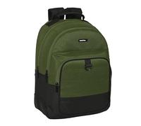 Safta DARK FOREST - Mochila Escolar Infantil, Ideal para Niños de Diferentes Edades, Cómoda y Versátil, Calidad y Resistencia, 32x15x42 cm, Color Verde Caqui/Negro