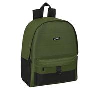 Safta DARK FOREST - Mochila para Portátil 14.1", Ideal para Jóvenes de Diferentes Edades, Cómoda y Versátil, Calidad y Resistencia, 31x16x40 cm, Color Verde Caqui/Negro