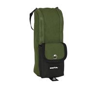 Safta DARK FOREST - Portatodo con Asa, Estuche Infantil, Estuche Niño, Ideal para Niños en Edad Escolar, Cómodo y Versátil, Calidad y Resistencia, 6x21x6 cm, Color Verde Caqui/Negro