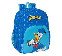 Safta DONALD INFANTIL - Mochila Escolar Niño, Mochila Infantil, Adaptable a Carro, Ideal para Niños en Edad Escolar, Cómoda y Versátil, Calidad y Resistencia, 32x12x38 cm, Color Azul