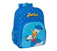 Safta DONALD INFANTIL - Mochila Escolar Niño, Mochila Niño, Mochila Infantil, Adaptable a Carro, Ideal para Niños en Edad Escolar, Cómoda y Versátil, Calidad y Resistencia, 33x14x42 cm, Color Azul