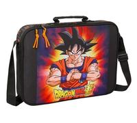 Safta Dragon Ball - Cartera Extraescolares, Maletín Portatodo, Bandolera, Cómoda y Versátil, Calidad y Resistencia, 38x6x28 cm, Color Negro