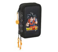 Safta Dragon Ball Combat - Estuche Escolar con 37 Útiles Incluidos, Estuche Infantil, Estuche Niño, Ideal para Niños de 5 a 14 Años, Cómodo y Versátil, Calidad y Resistencia, 12.5x5.5x19.5 cm