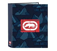 Safta ECKO UNLTD. Peaks - Carpeta de Folio 4 Anillas, Ideal para Niños de Diferentes Edades, Cómoda y Versátil, Calidad y Resistencia, 27x6x33 cm, Color Azul marino