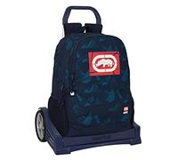 Safta ECKO UNLTD. Peaks - Mochila Escolar, Espalda Ergonómica, con Carro Evolution, Ideal para Niños de Diferentes Edades, Cómoda y Versátil, Calidad y Resistencia, 32x16x44 cm, Color Azul marino