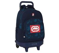 Safta ECKO UNLTD. Peaks - Mochila Grande con Ruedas, Compacta, Extraíble, Ideal para Niños de Diferentes Edades, Cómoda y Versátil, Calidad y Resistencia, 33x22x45 cm, Color Azul marino