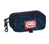 Safta ECKO UNLTD. Peaks - Portatodo Triple Big, Estuche Infantil, Estuche Niño, Ideal para Niños de 5 a 14 Años, Cómodo y Versátil, Calidad y Resistencia, 21.5x8x10 cm, Color Azul marino