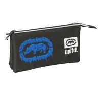 Safta ECKO UNLTD. Worldwide - Portatodo Triple, Estuche Infantil, Estuche Niño, Ideal para Niños en Edad Escolar, Cómodo y Versátil, Calidad y Resistencia, 22x3x12 cm