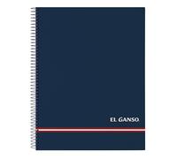 Safta EL GANSO CLASSIC - Cuaderno 120 Hojas, Tapas Duras, Ideal para Niños de Diferentes Edades, Cómodo y Versátil, Calidad y Resistencia, 21.5x31 cm, Color Azul Marino