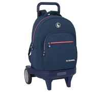 Safta EL GANSO CLASSIC - Mochila Grande con Ruedas, Compact Evolución, Extraíble, Ideal para Niños de Diferentes Edades, Cómoda y Versátil, Calidad y Resistencia, 33x22x45 cm, Color Azul Marino