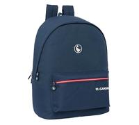 Safta EL GANSO CLASSIC - Mochila para Portátil 15.6" y USB, Ideal para Jóvenes de Diferentes Edades, Tejido Reciclado, Cómoda y Versátil, Calidad y Resistencia, 31x18x44 cm, Color Azul Marino