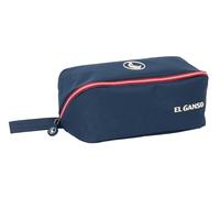 Safta EL GANSO CLASSIC - Portatodo Cuadrado Grande, Estuche Infantil, Estuche Niño, Ideal para Niños en Edad Escolar, Cómodo y Versátil, Calidad y Resistencia, 22x10x10 cm, Color Azul Marino