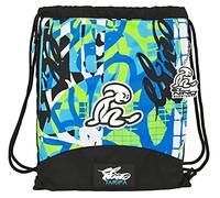 Safta EL NIÑO Green Bali - Mochila Saco Deportivo, Cierre de Cordones, Mochila, Ideal para Niños de Diferentes Edades, Cómoda y Versátil, Calidad y Resistencia, 35x45 cm, Color Negro
