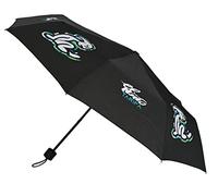 Safta EL NIÑO Green Bali - Paraguas Plegable Manual, 8 Paneles, Varillas Metálicas, Cómodo y Versátil, Calidad y Resistencia, 24-56 cm, Material Poliéster, Color Negro