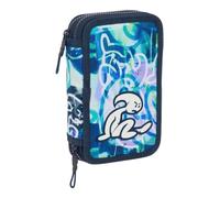 Safta EL NIÑO Kook - Estuche Escolar Niño, Estuche con Colores, con 29 Útiles Incluidos, Ideal para Niños de 5 a 14 Años, Cómodo y Versátil, Calidad y Resistencia, 12.5x4x19.5 cm