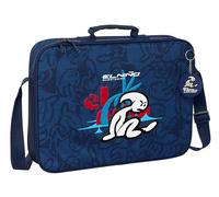 Safta EL NIÑO PARADISE - Cartera Extraescolares, Maletín Portatodo, Bandolera, Cómoda y Versátil, Calidad y Resistencia, 38x6x28 cm, Color Azul Marino